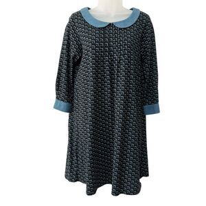Orla Kiely Black and Blue Patterned Dress